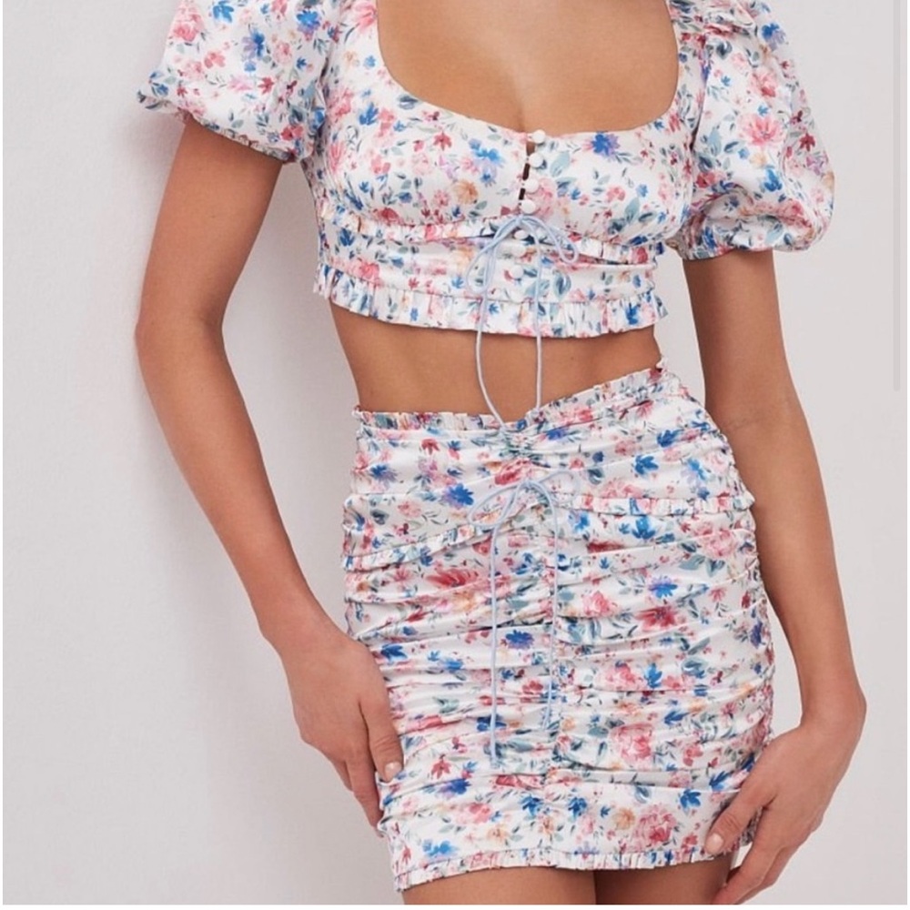 For Love & Lemons two piece skirt and crop top